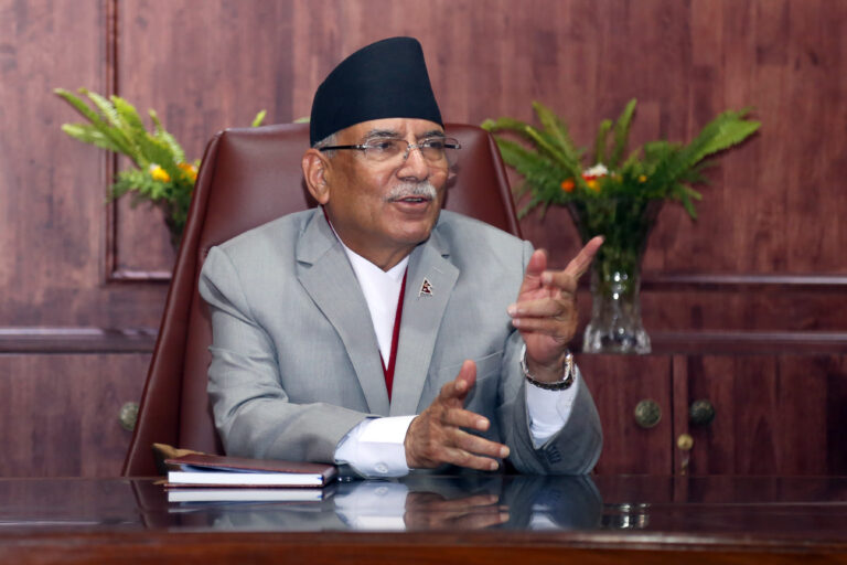 नेकपा (माओवादी केन्द्र)का अध्यक्ष पुष्पकमल दाहाल ‘प्रचण्ड’ । फाइल तस्बिर